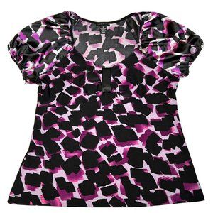 Ingredients Small Short Sleeve Blouse Black/Purple